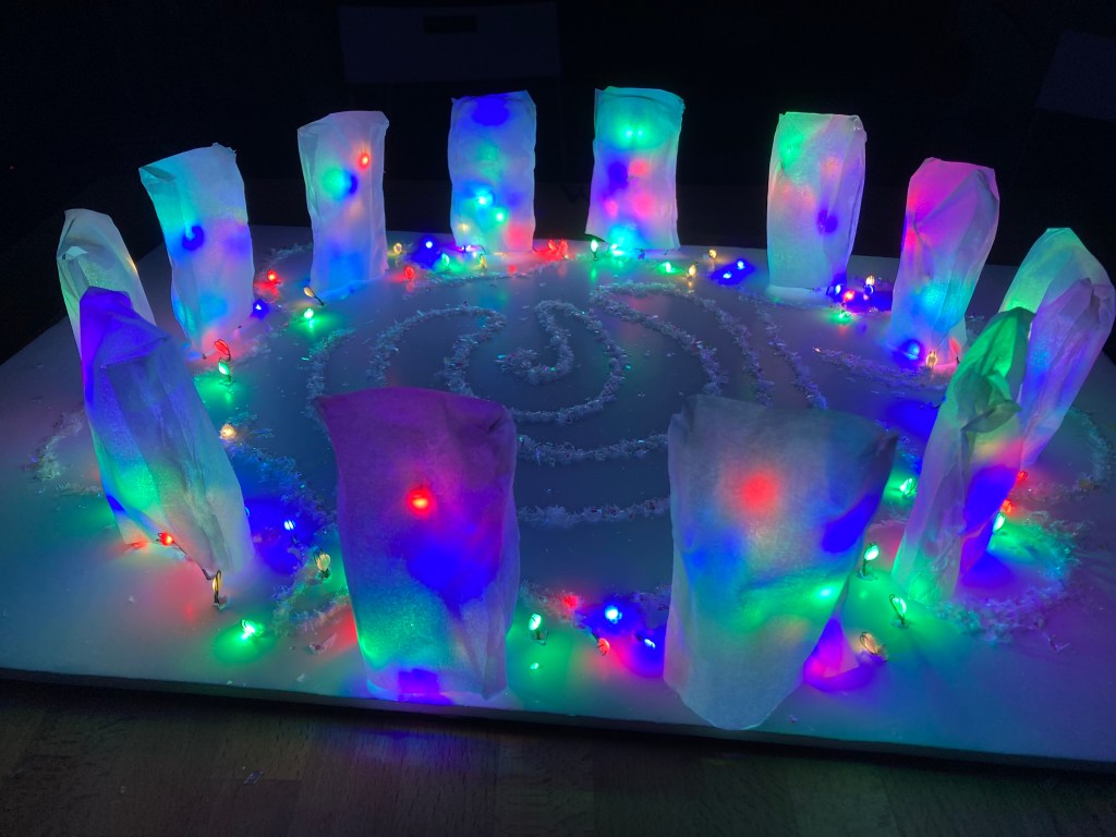 Stonehenge winter solstice installation